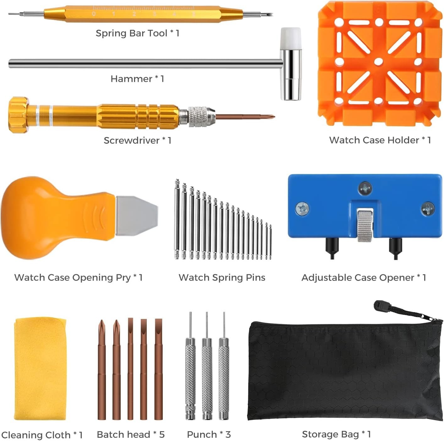 Luxury Watch Repair Tool Set – Battery Change & Strap Adjustment for Enthusiasts