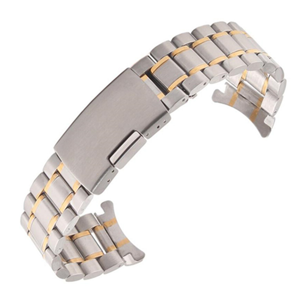 Arc Solid Stainless Steel Watch strap Universal Metal Bracelet 16 18 20 22 24mm