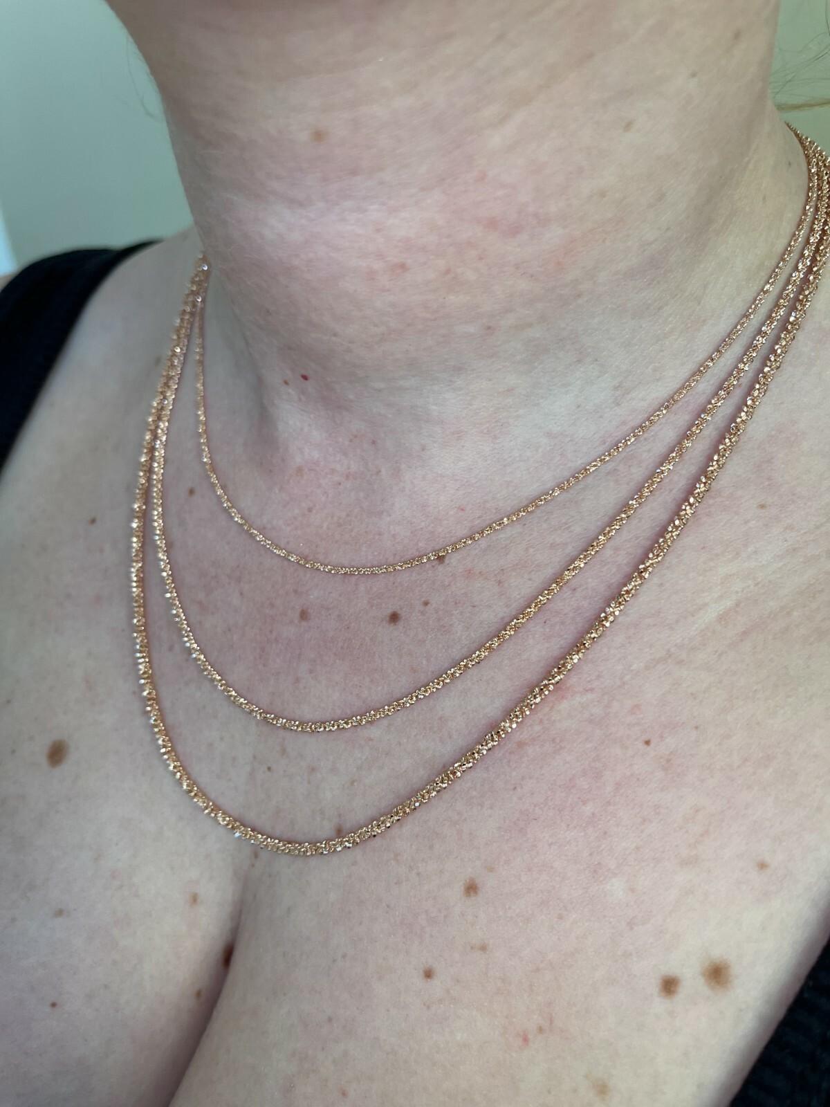 14k Rose Gold Plated Solid 925 Sterling Silver Sparkle Rope Chain Necklace Iced
