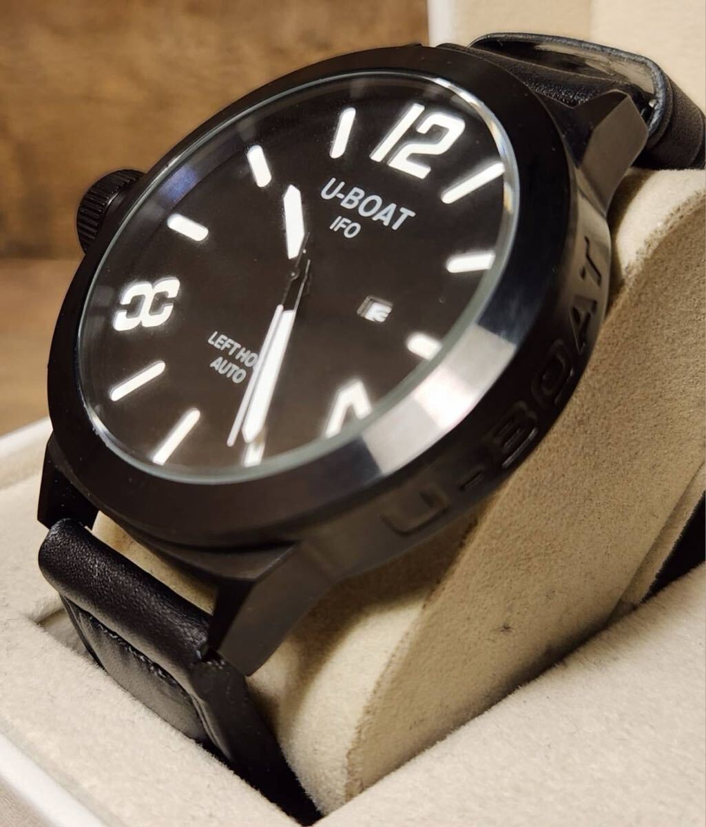 [B1Y] U BOAT IFO LEFT HOOK AUTO Left Hook Automatic Watch Damascus [z9s]