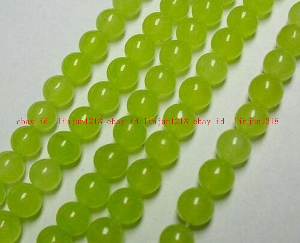 6/8/10/12mm Natural Green Peridot Gemstone Round Loose Beads 15″