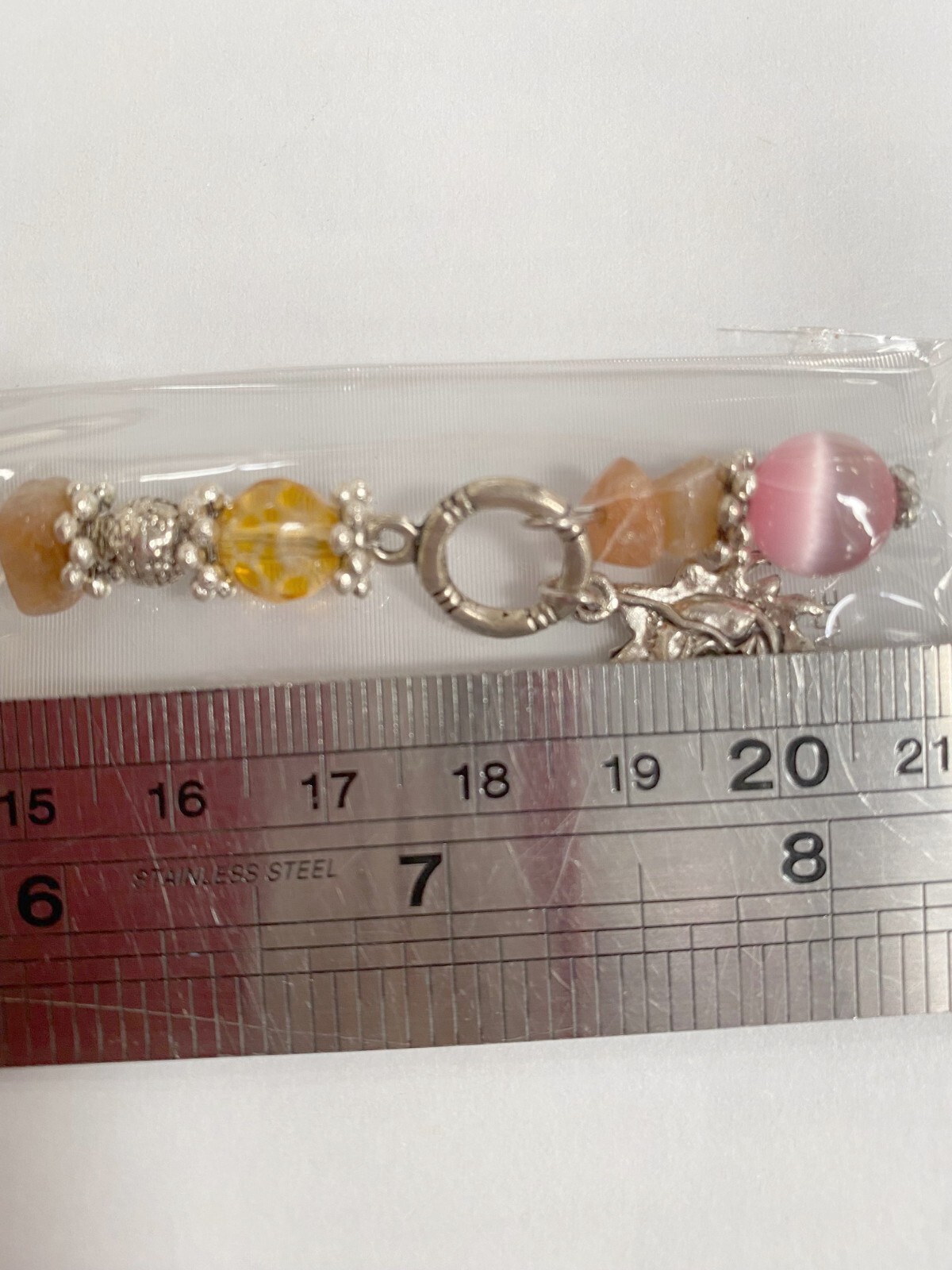 Colorful Bracelets Wholesale Lot of 12 Multi Color Angel Beaded Toggle Bracelet