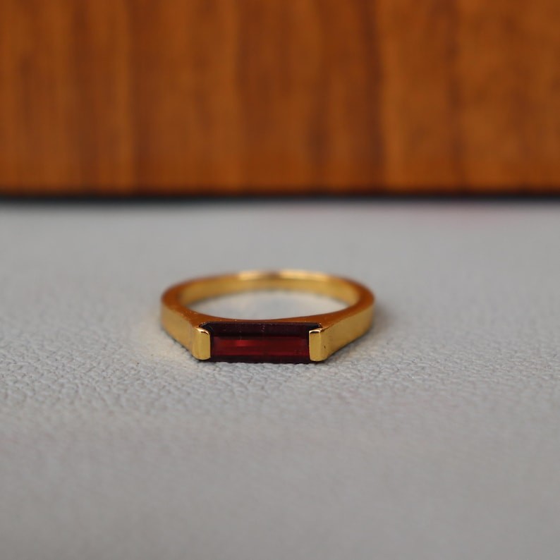 Garnet Ring 925 Sterling Silver Ring Wedding Band Ring Promise RIng Gift For Her