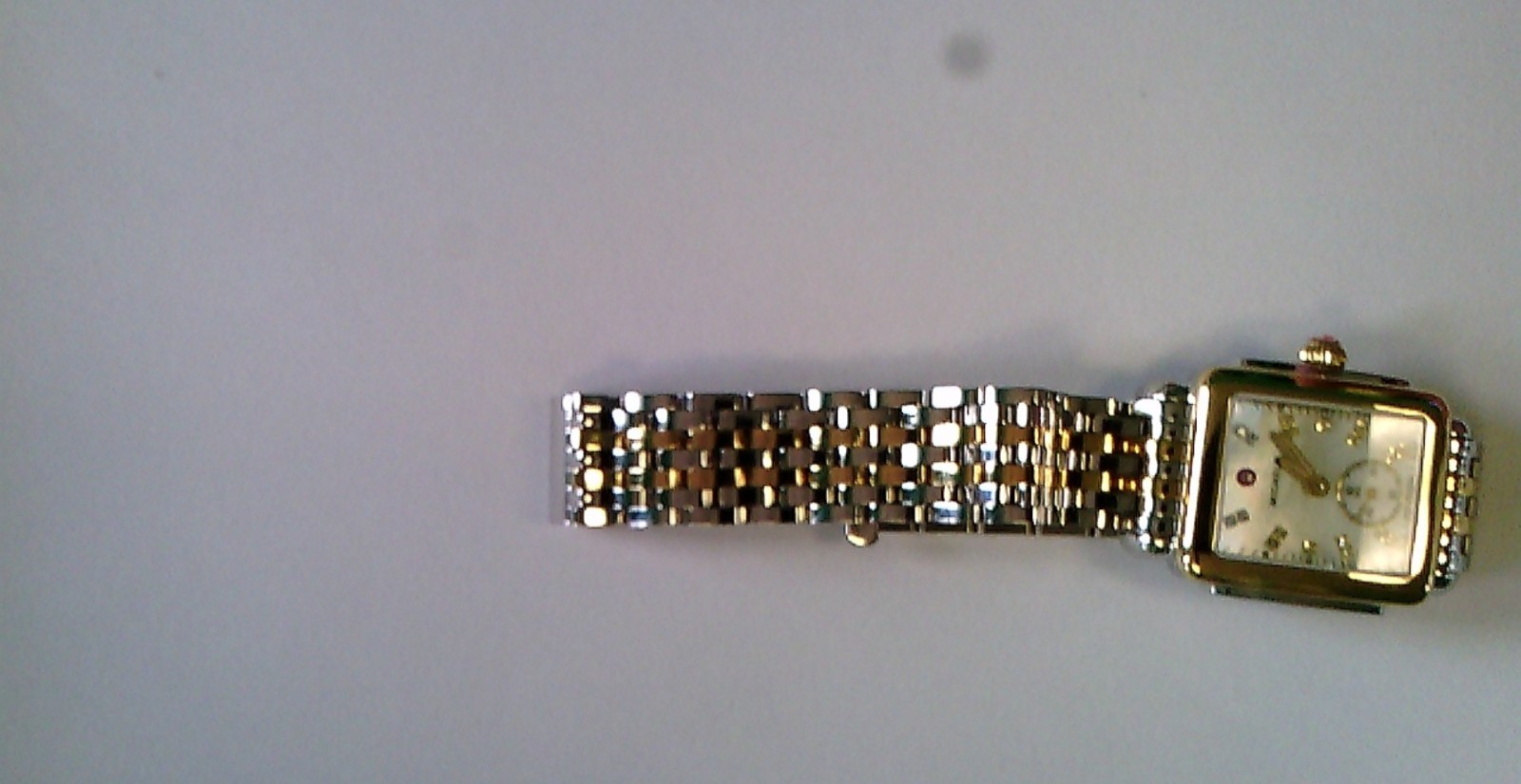 Michele Deco TRH 1969035 .08 ct tw Two Tone Watch. DOES NOT WORK. READ LISTING.