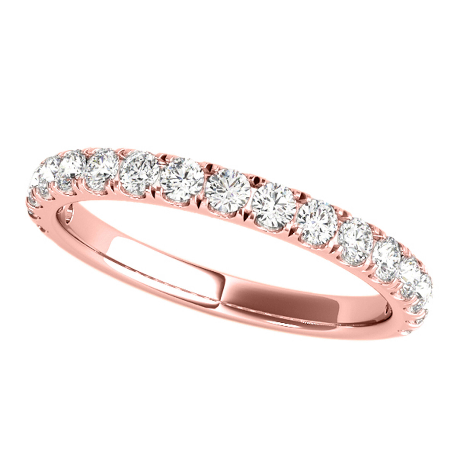 0.25 Carat Lab-Created White Diamond Wedding Band for Women In 10K Gold