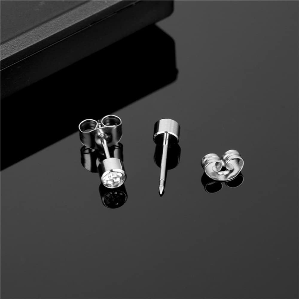 20 Pairs 4MM Ear Piercing Stud Earrings Surgical Steel Piercing Studs Earnings f