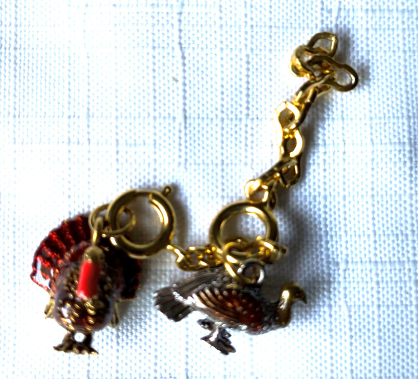 Joan Rivers Noah’s Arl Charms Turkeys W/Extender