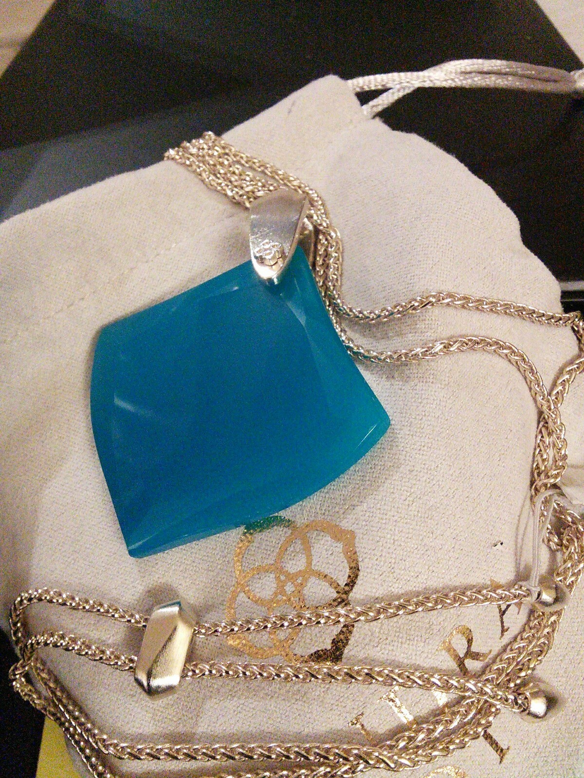 🎗Kendra Scott Necklace 16”-32” Aislinn Gold Long Pedant Agate NEW MSP$99