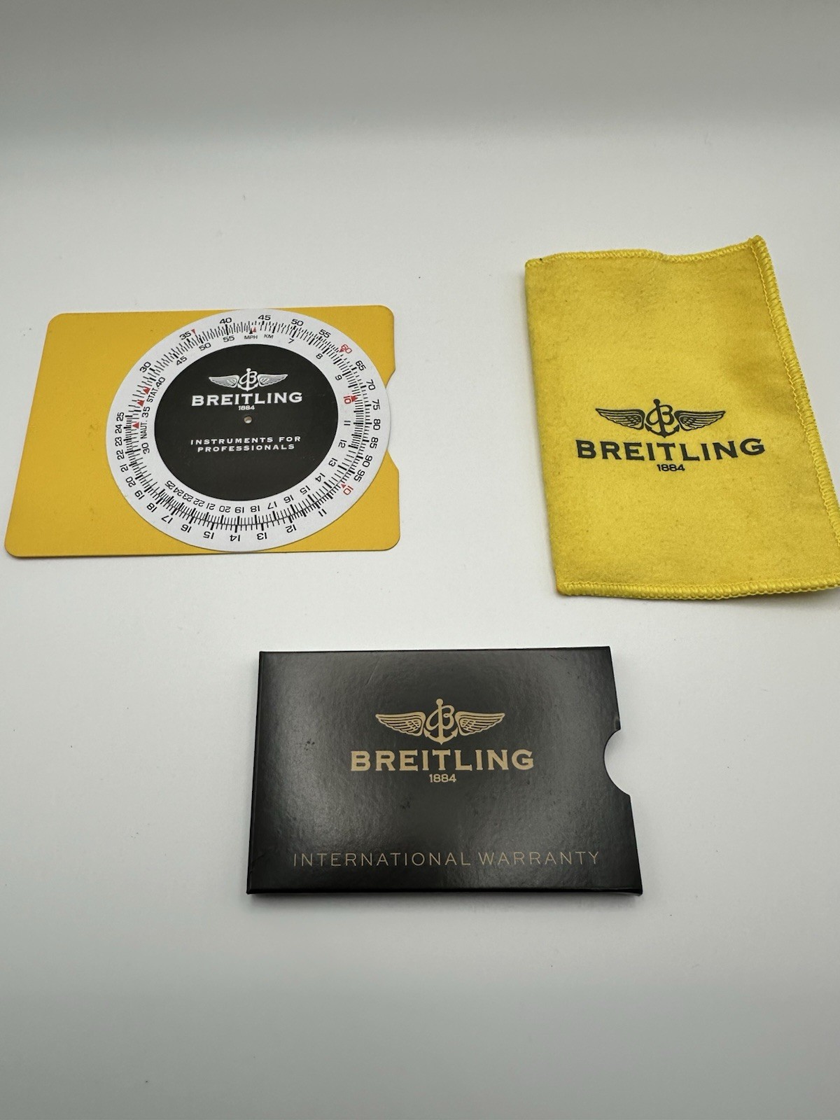 Breitling Slide Rule Manual International Warranty Card 2010-Now