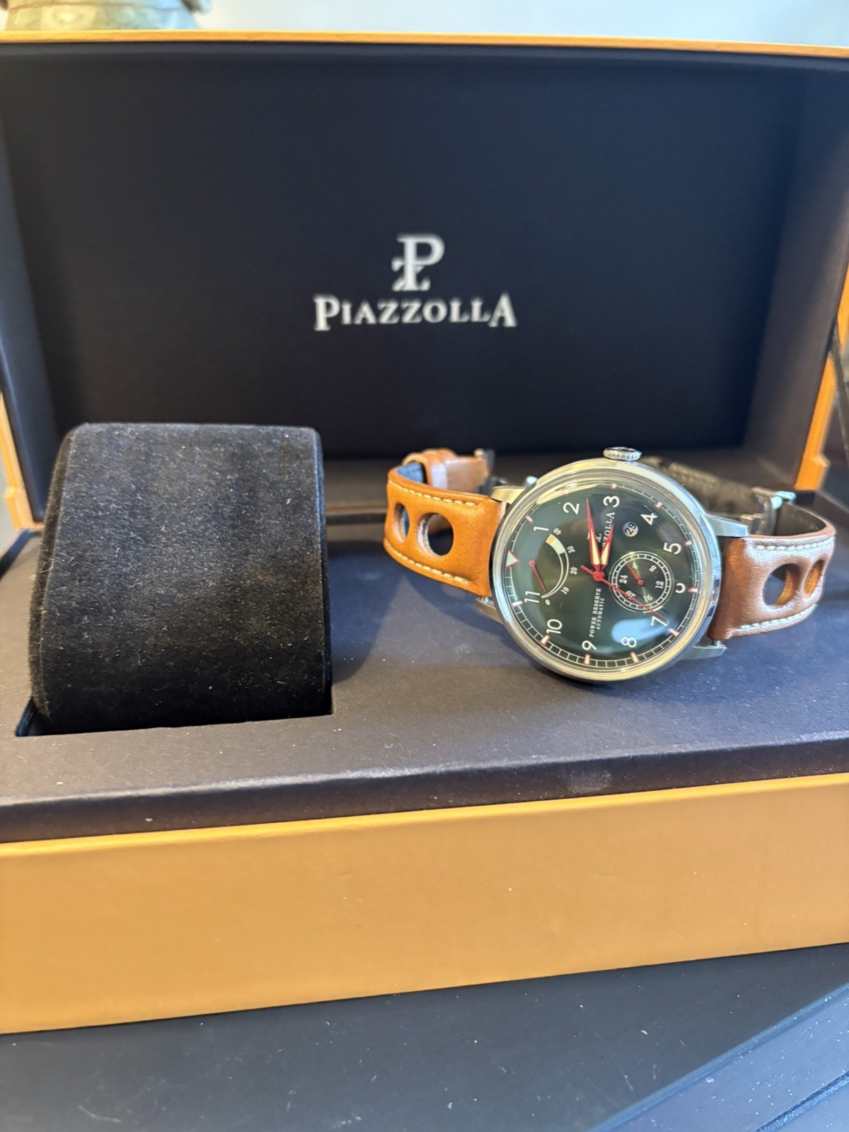 1 of 1 Piazzolla Auomatic watch with Power Reserve- See Description