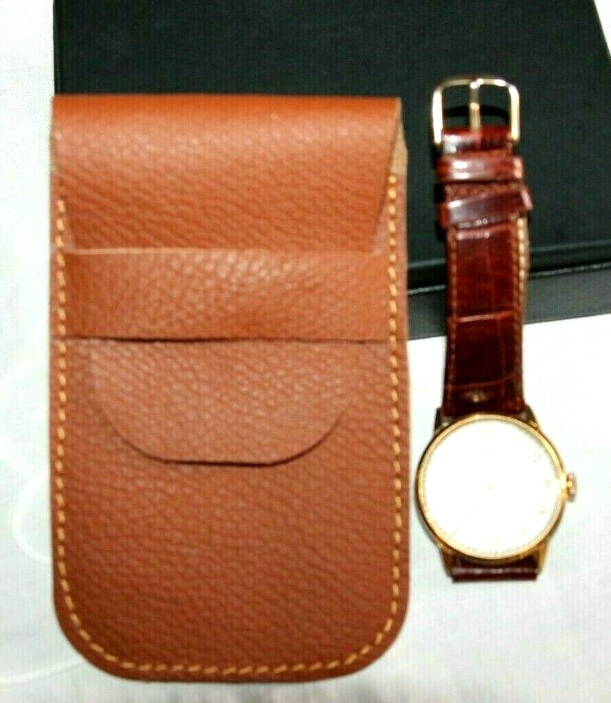 REAL LEATHER TRAVEL WATCH HOLDER Customizable Leather Watch Case