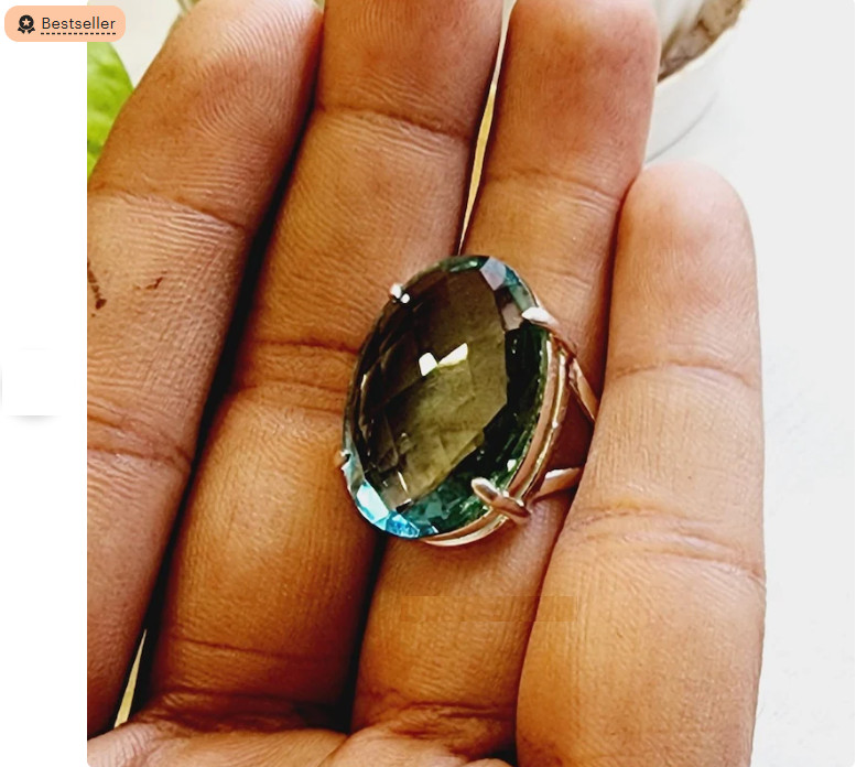 Aquamarine Gemstone Ring Handmade 925 Sterling Silver Promise Ring All Size R453