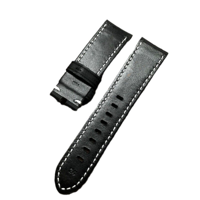 Quality Carbon Fibre Bottom Canvas Watch Band Straps Mens for Panerai 22 24 26mm