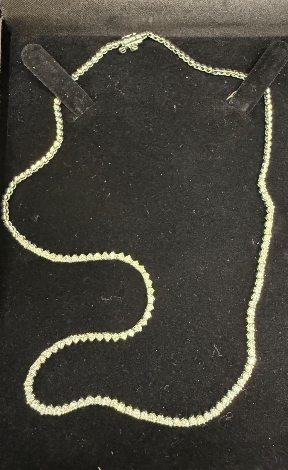 14k White gold tennis necklace 100 diamond 2.0 ct total 16.5 inches