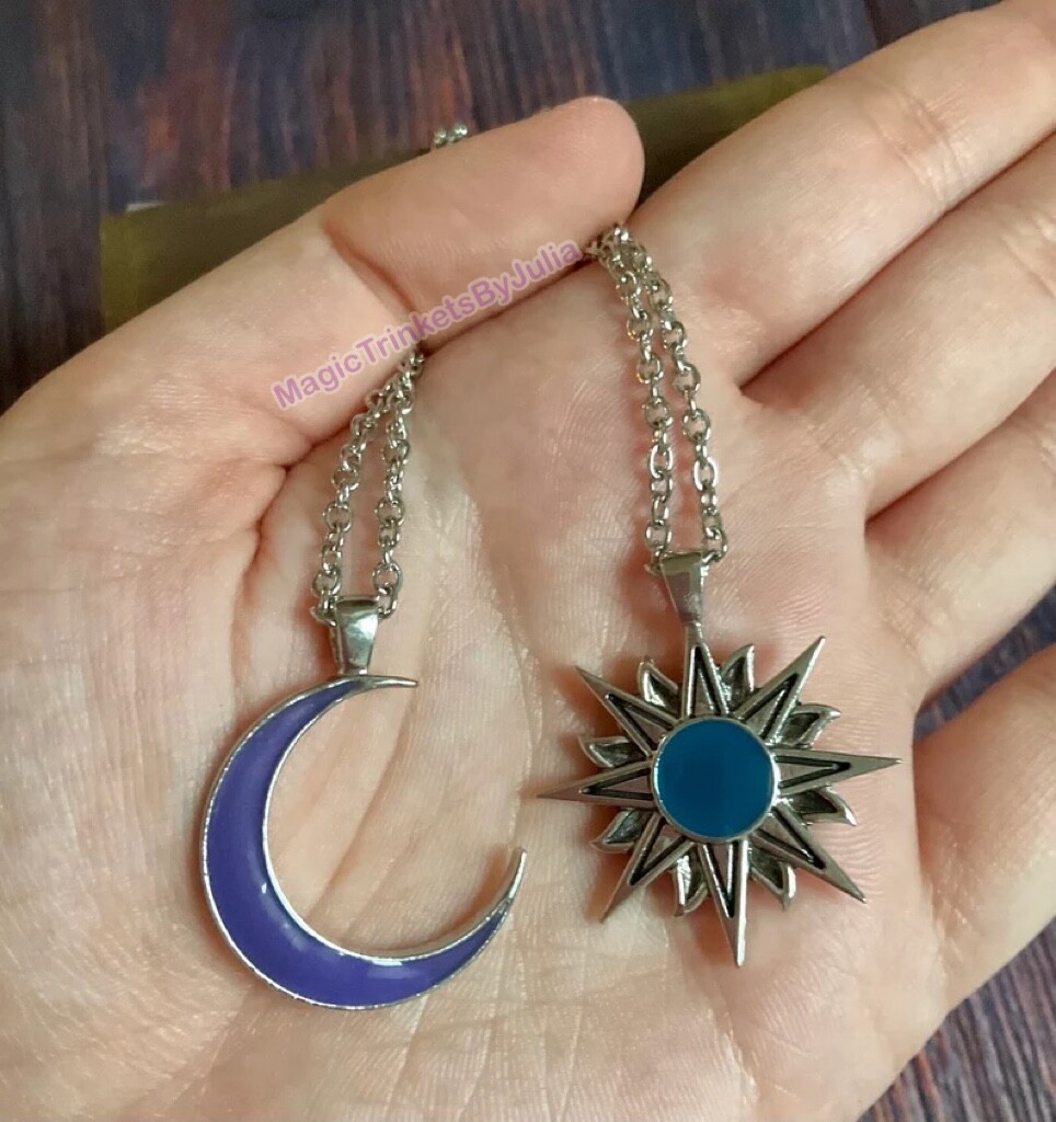 Twitches Necklaces Witch Pendant Matching Friendship Necklaces Halloween Twiligh