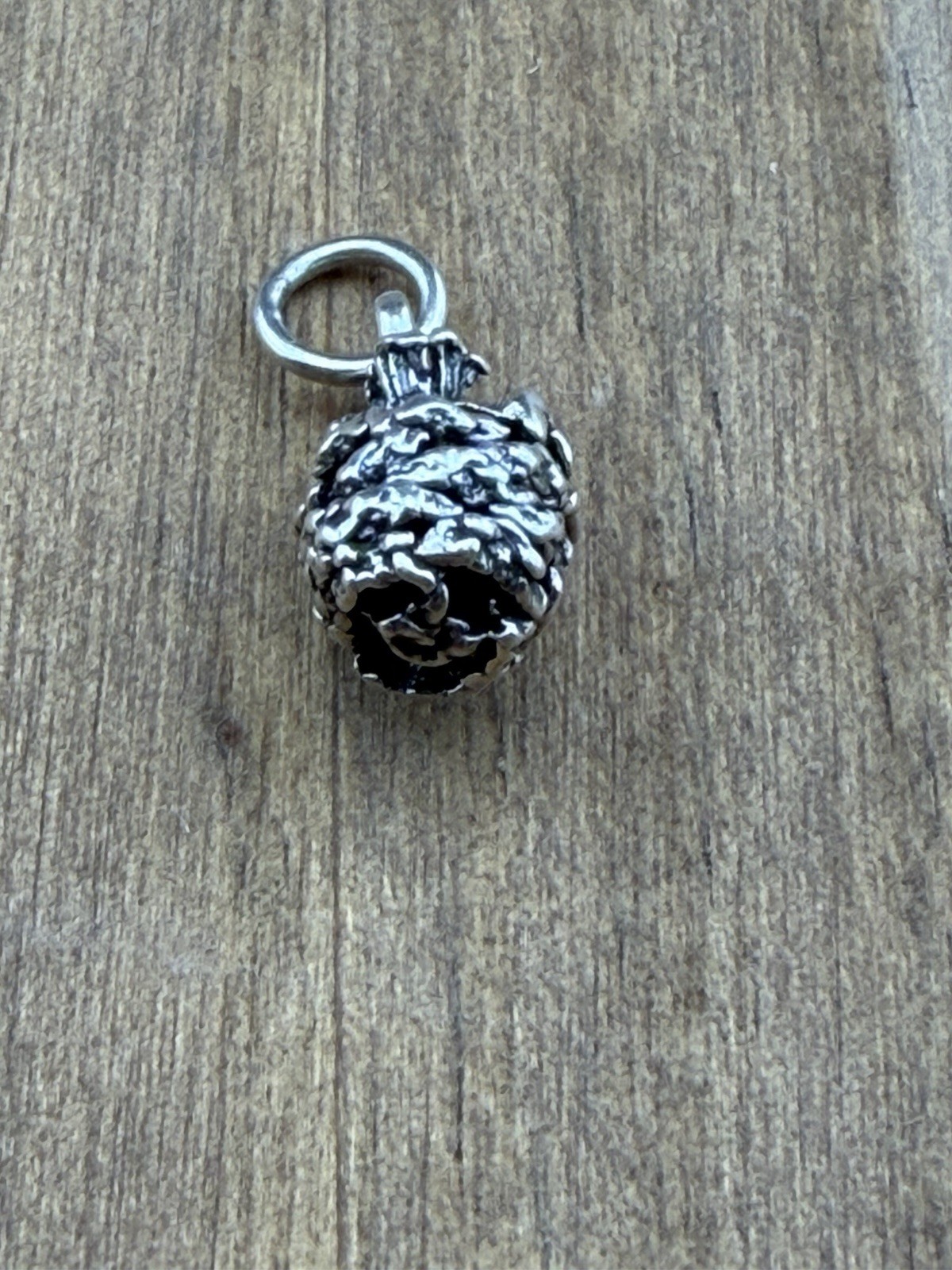 James Avery Retired Sterling Silver Pinecone Charm 925 Uncut Loop No mark