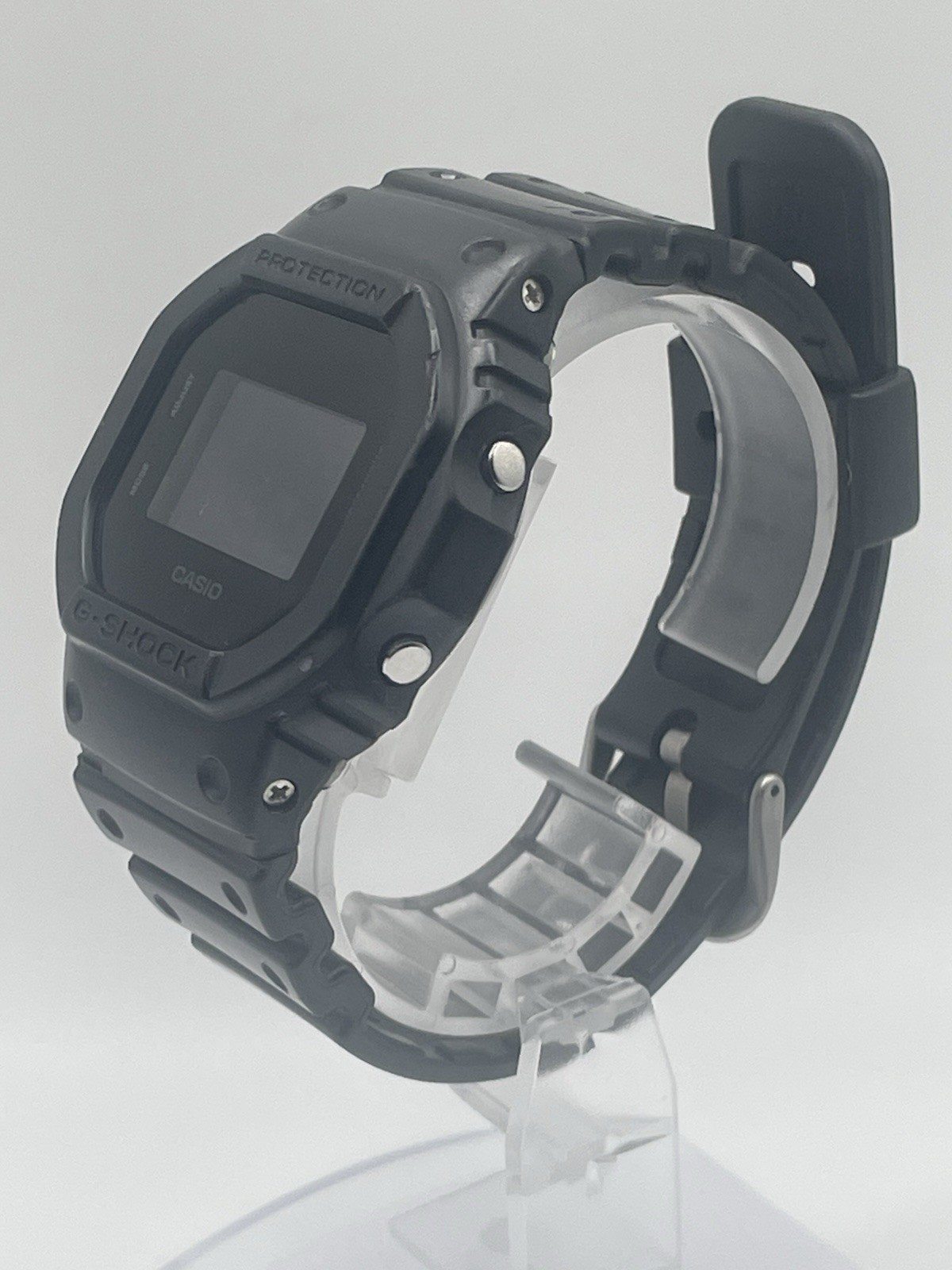 Casio G-SHOCK DW-5600BB All Black Digital Watch Module 3229 Used Face Scratches