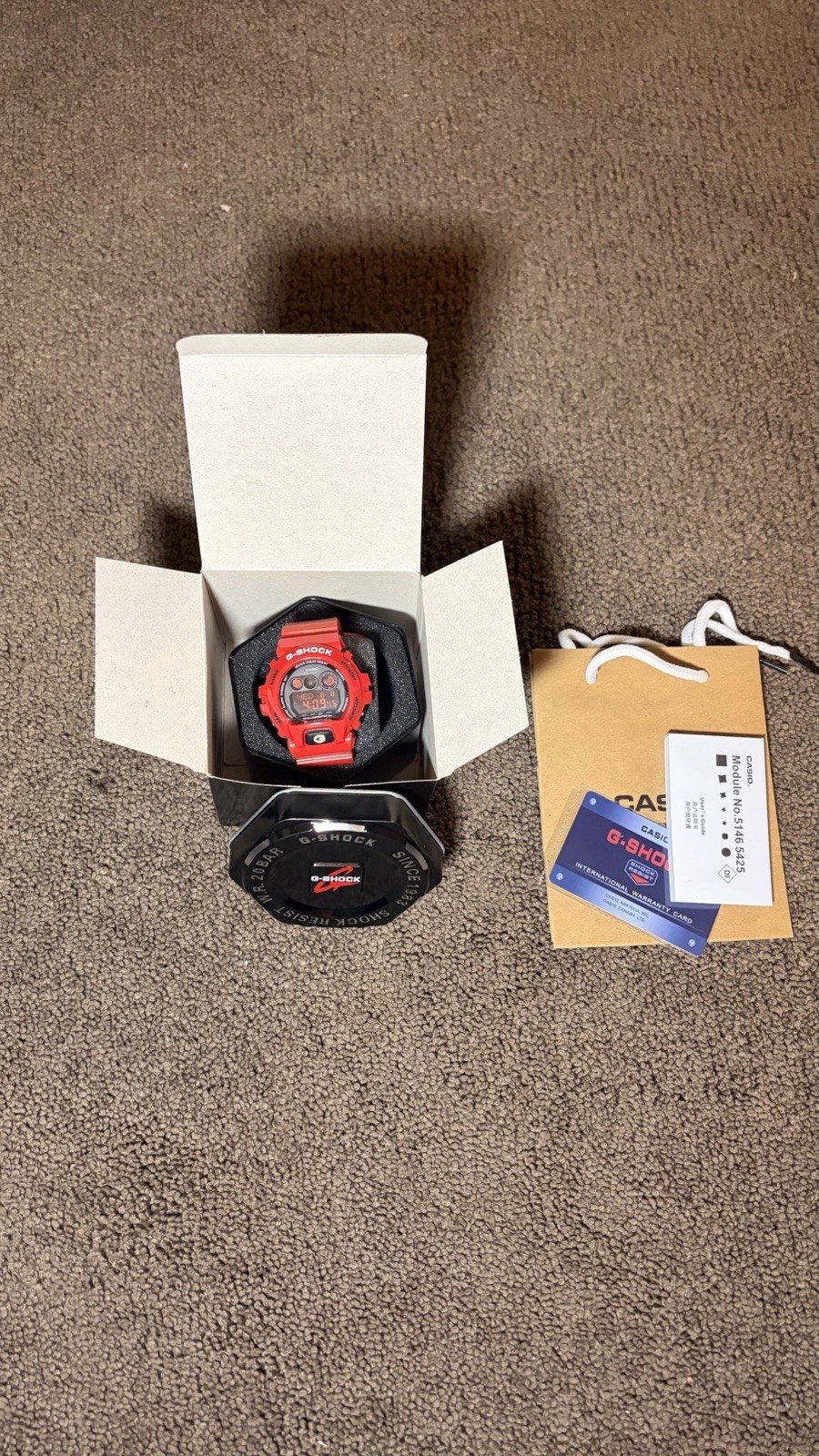 Red Gshock Analog Watch Brand New Everything Included In Great Condition