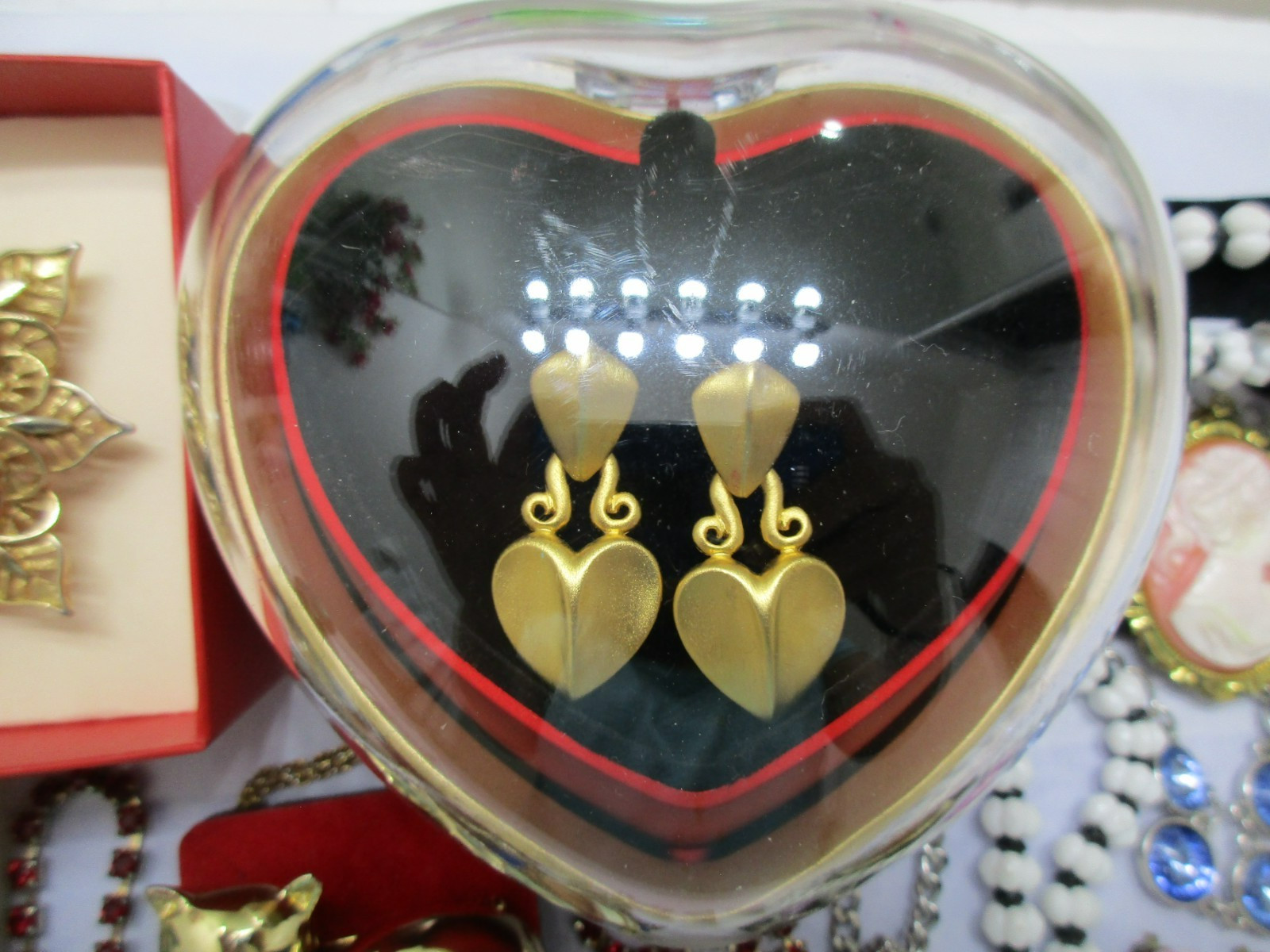 Vtg-Now Jewelry Lot Locket Cameo Heart Box AUSTRIA MONET PANDORA 925 +s/signed