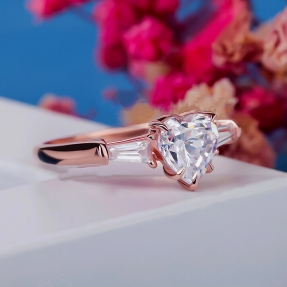 2.00 Ct Certified White Diamond Ring 925 Silver New Year Ring for Women