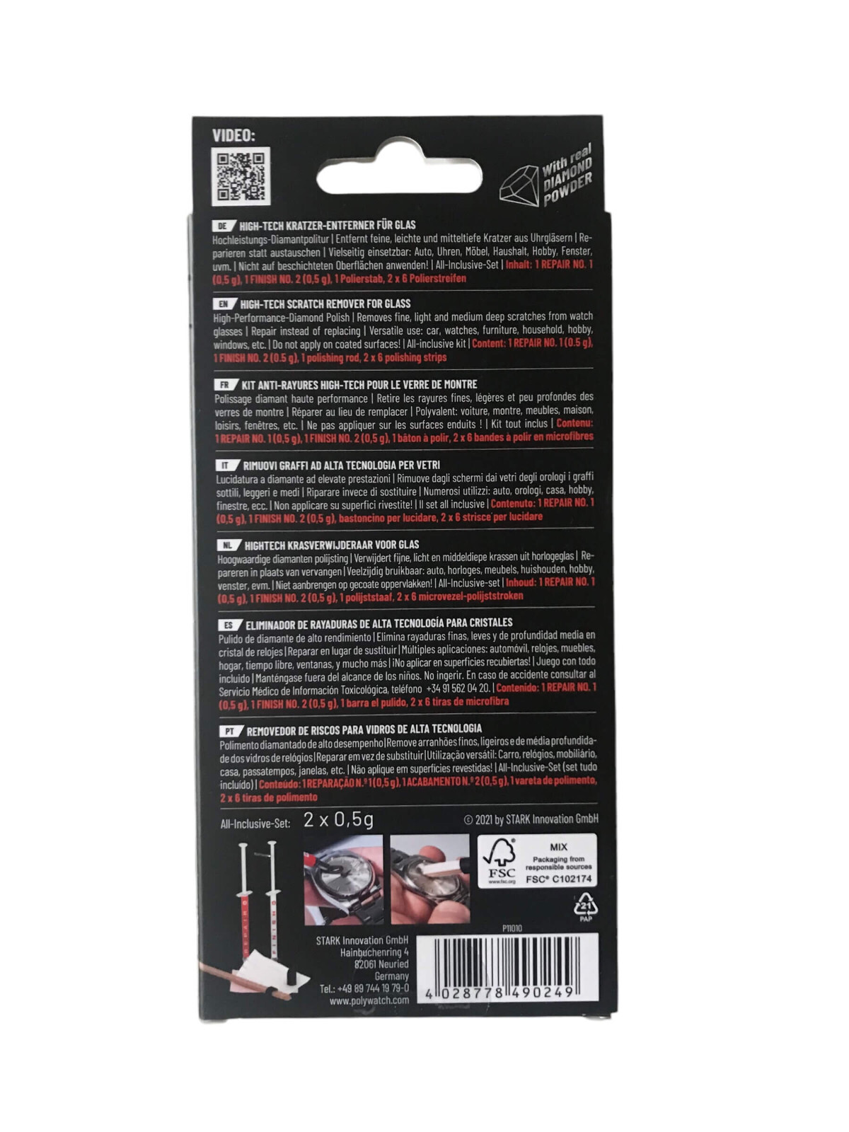 PolyWatch Glass Polish – Scratch Remover for Mineral and Sapphire Watch Crystals