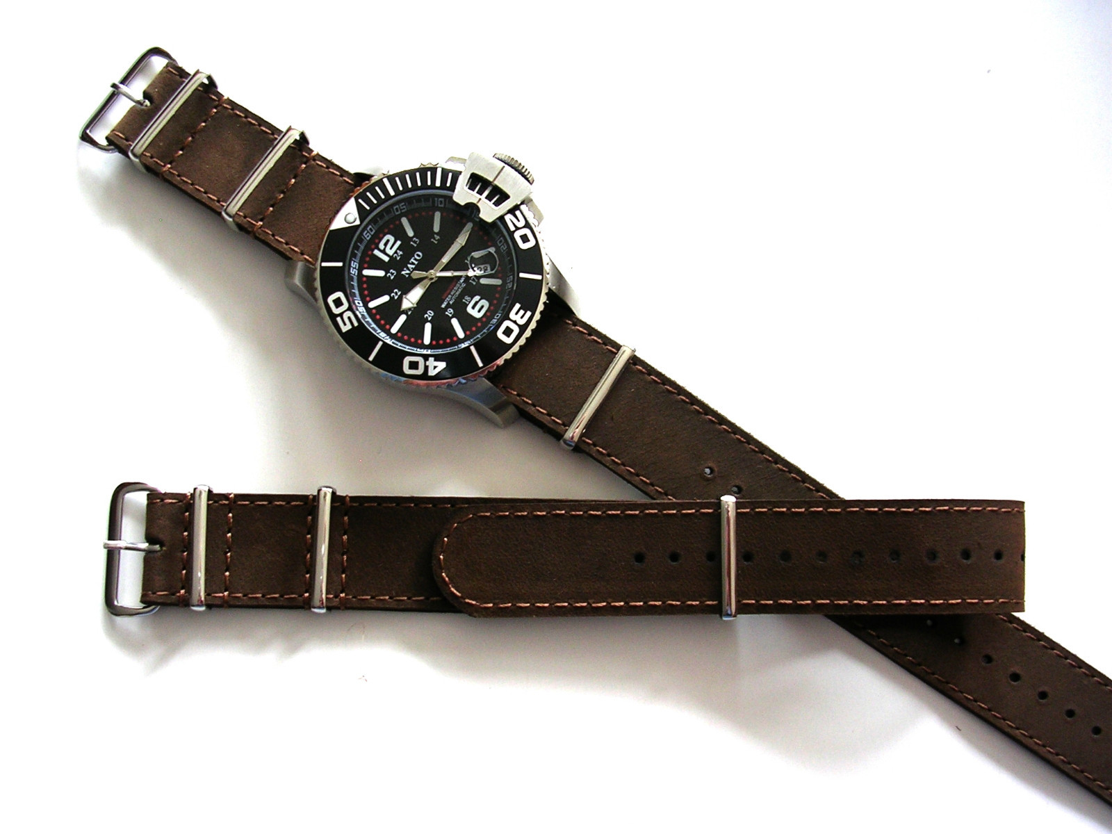 NATO G10 ® Bomber Leather Aviator Pilot watch band Military RAF strap IW SUISSE