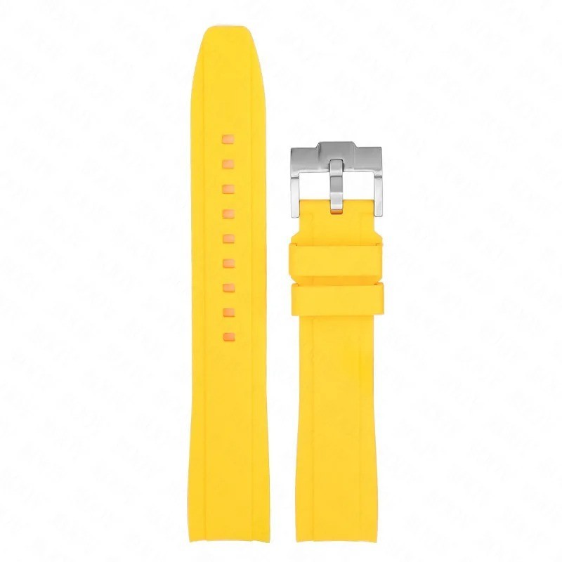 Curved End Rubber Strap 18/19/20/21/22mm Universal Silicone Watch Band Soft Spor