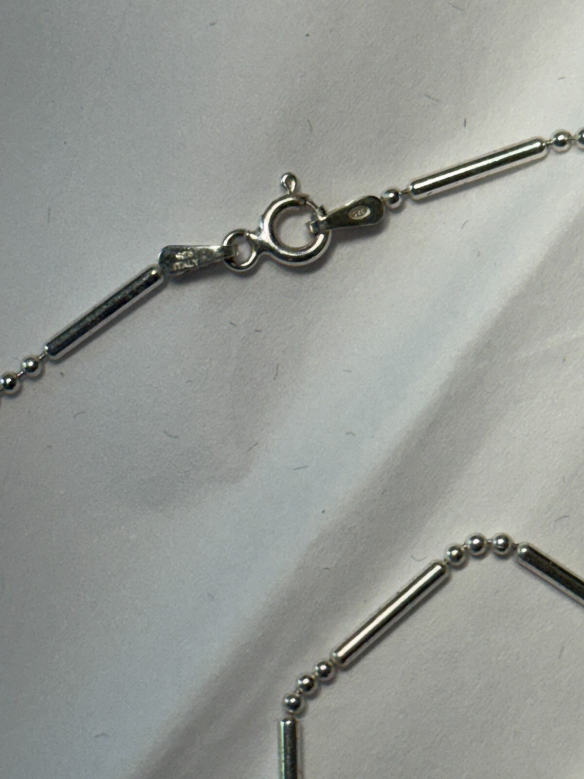 Vintage Savant’s Sterling Silver 925 Bar and Bead Ball 29.5″ Necklace Unisex