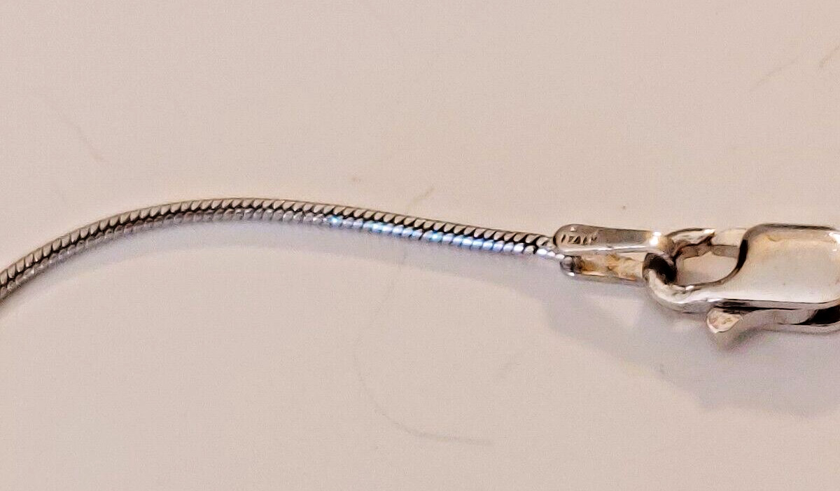 Delicate .925 Sterling Silver Round Snake Chain Necklace 18″ #22335