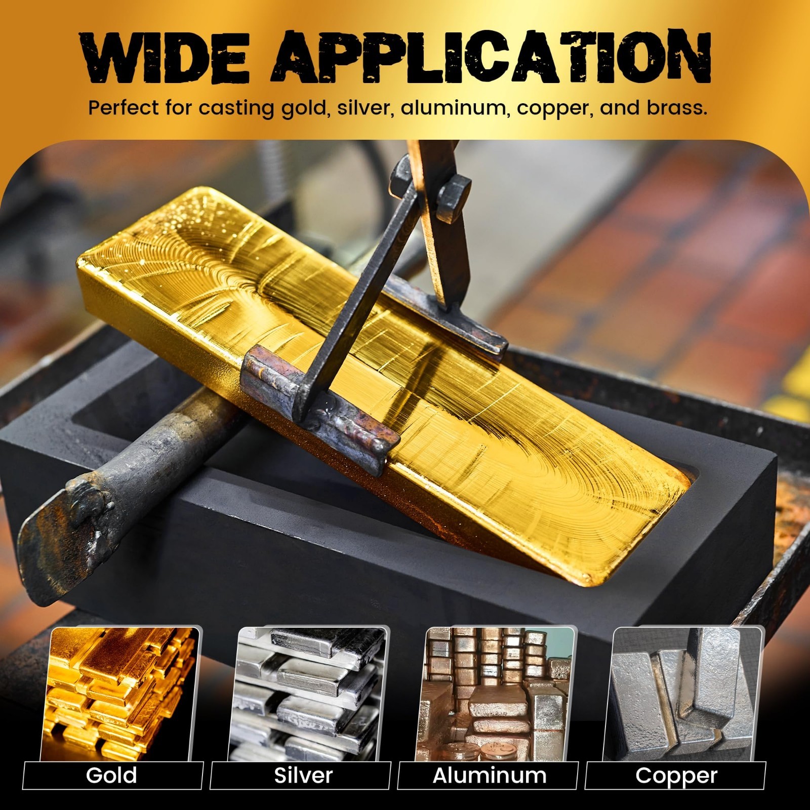 5kg Graphite Ingot Mold for Metal Casting & Melting – Heat Resistant 1800℃/3272℉