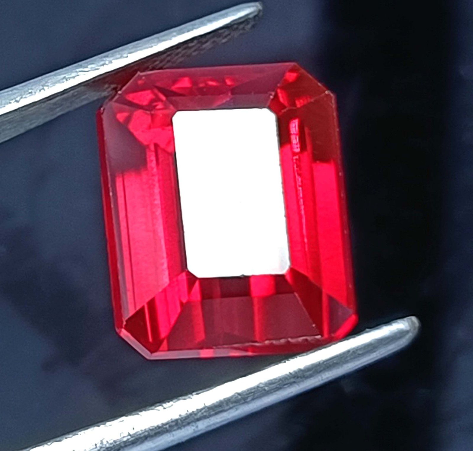 IGL Certified Natural 22.90Carat Amazing Red Ruby Emerald Cut Loose Gemstone5SDG