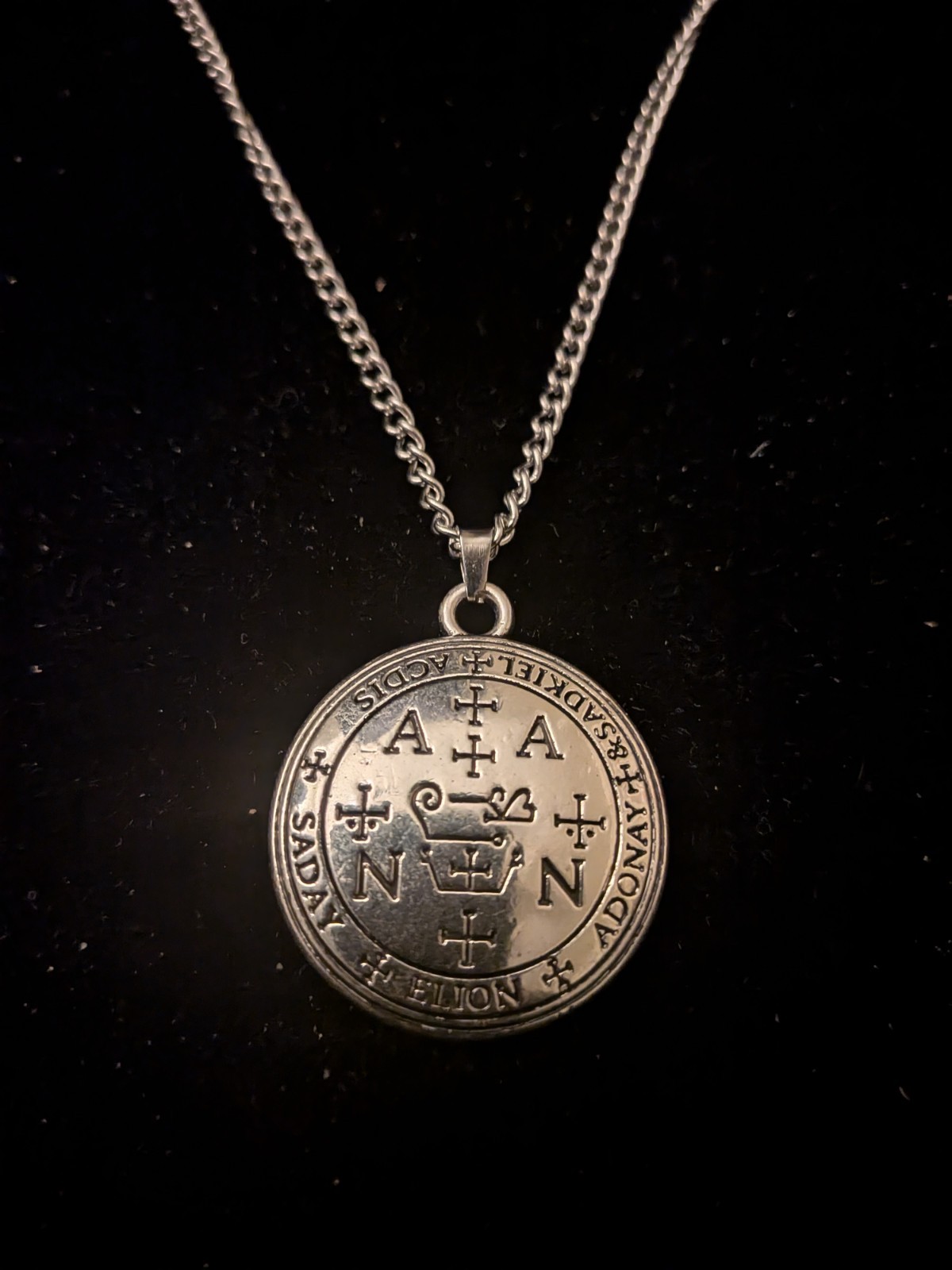7 Archangels Talismans: Seal of Zadkiel, Pendant, W/20″ Chain, SP