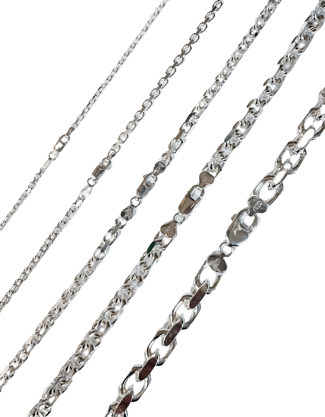 ANCHOR LINK CABLE 925 SOLID STERLING SILVER CHAIN BRACELET “ITALY” ALL SIZES