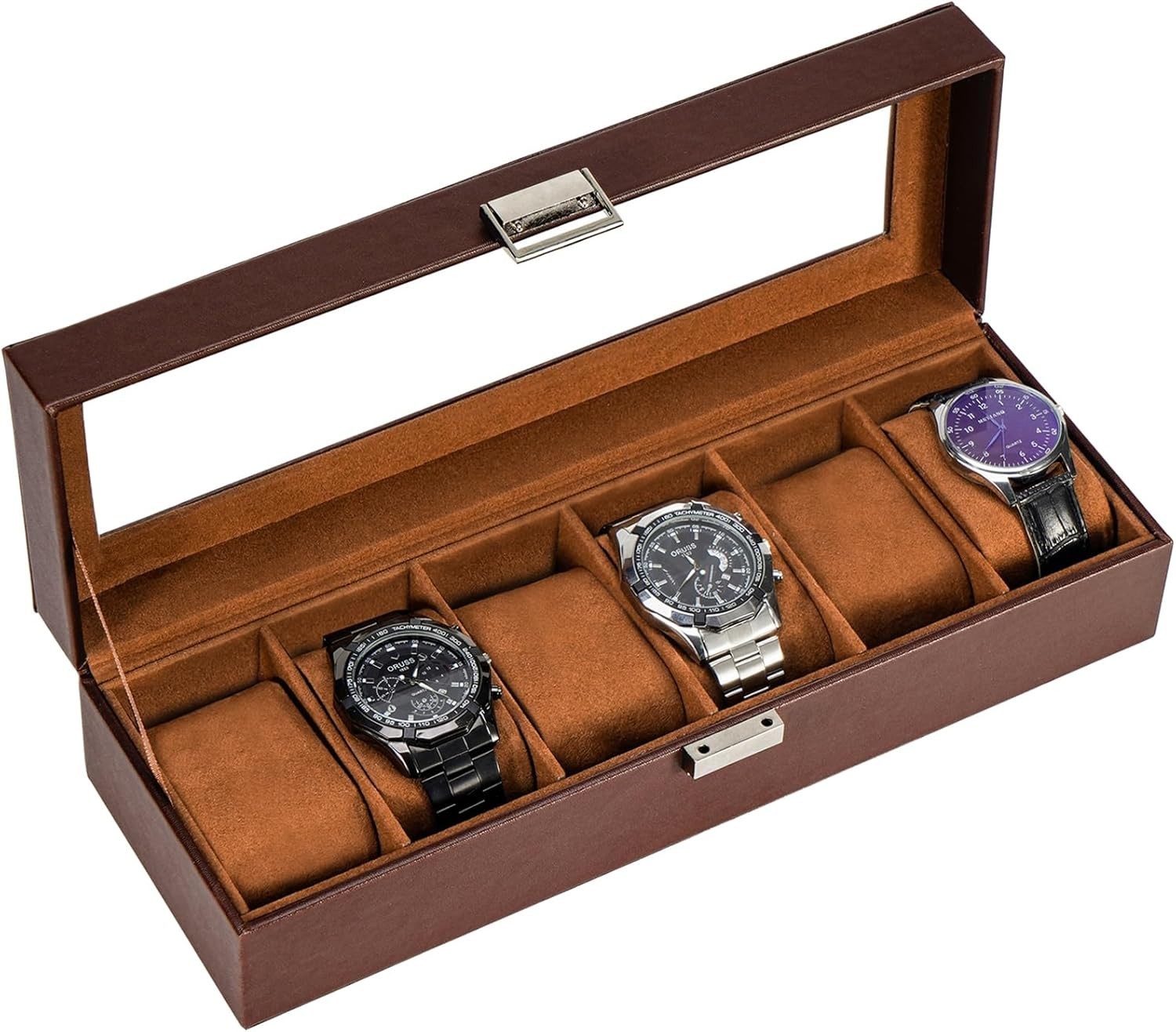 Multi-Functional 6-Slot Watch Display Case – Birthday and Anniversary Gift