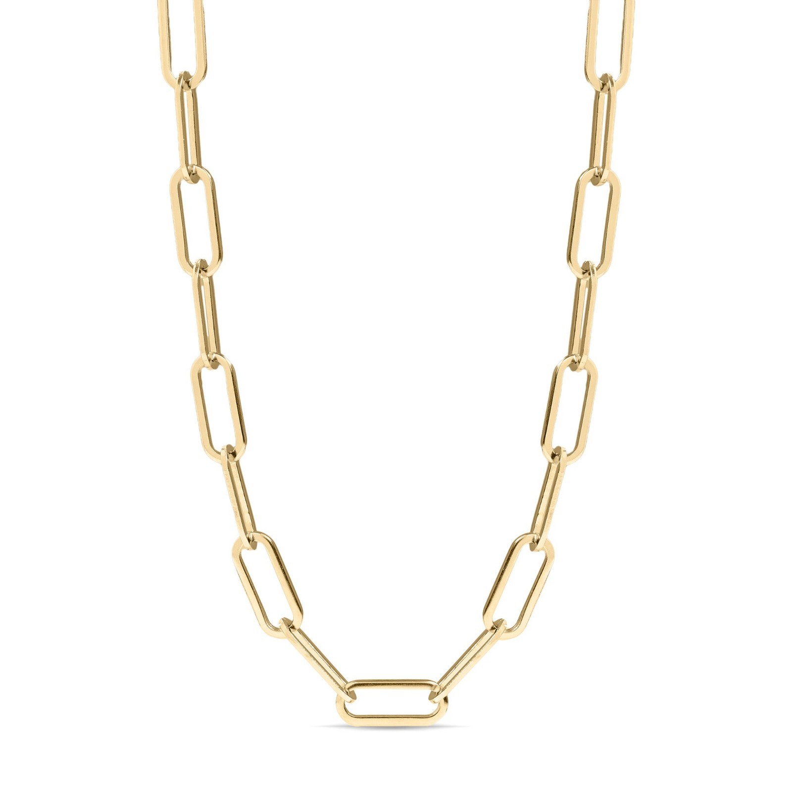 Necklace Paperclip Chain 18K Gold 2.5mm-6.5mm 14-30″