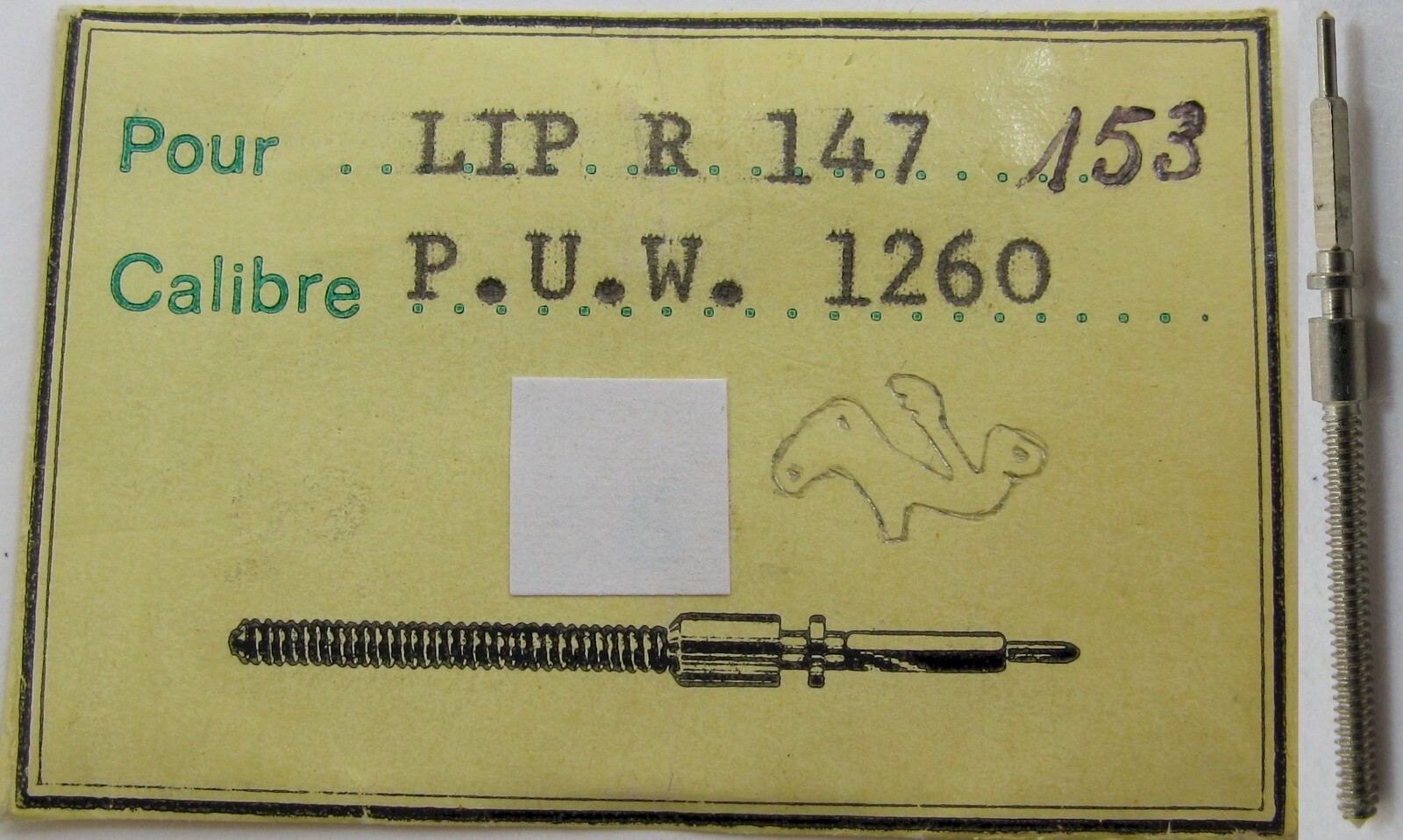PUW 260 261 1260 Lip R 147 153 553 555 winding stem for part x1