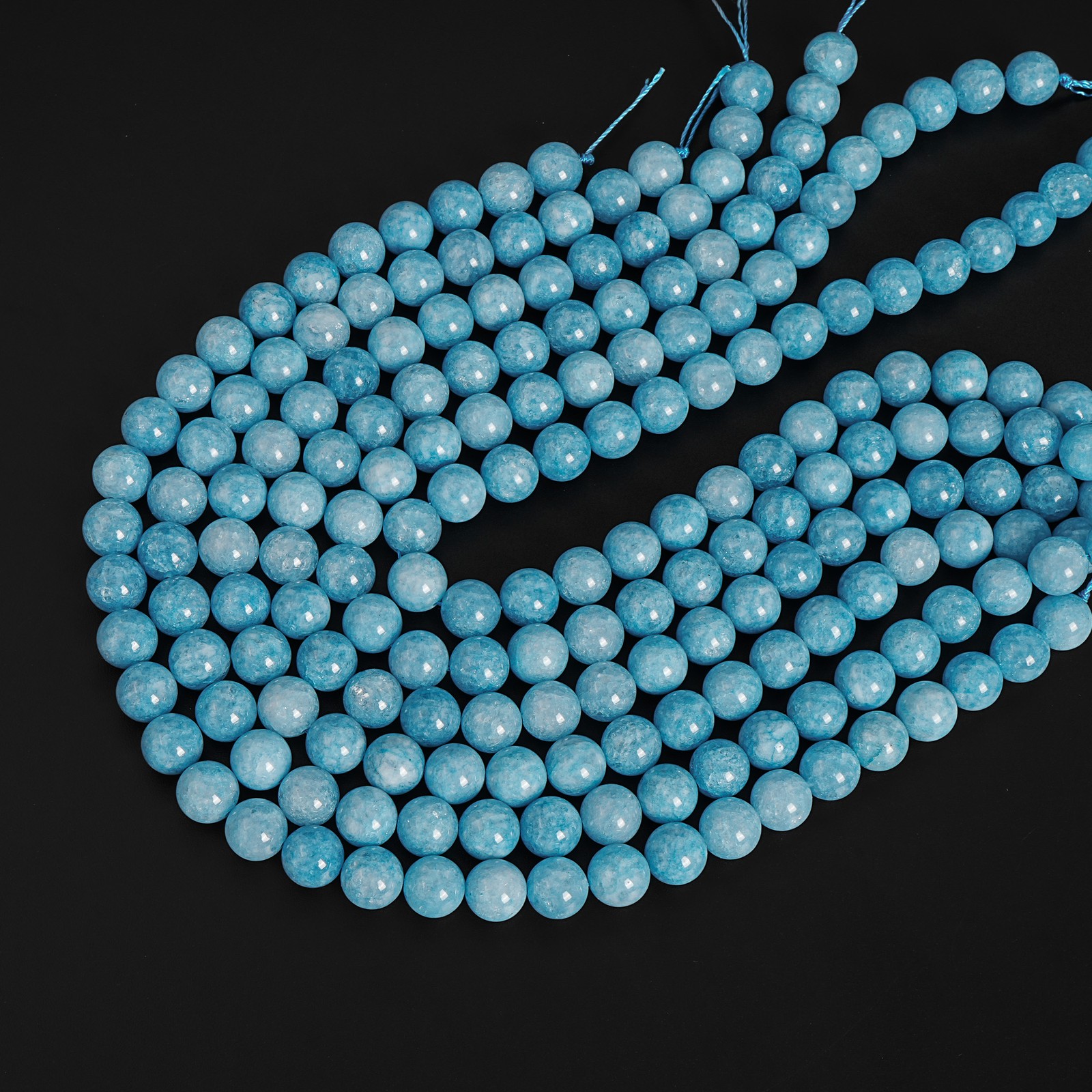 Deep Aqua Blue Quartz Beads Grade AAA Round Gemstone Loose Beads 6/8/10/12MM