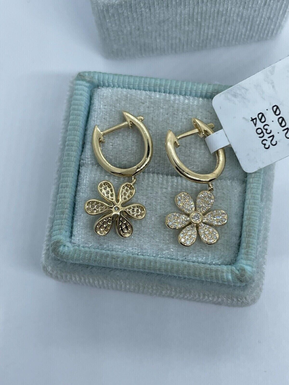 2Ct Lab Created Diamond Round Cut Drop & Dangle Earrings 14K Yellow Gold Finish