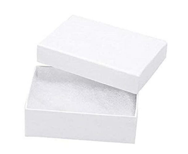 White Cardboard Jewelry Set – 6 Pack Cotton Filled Swirl Colors