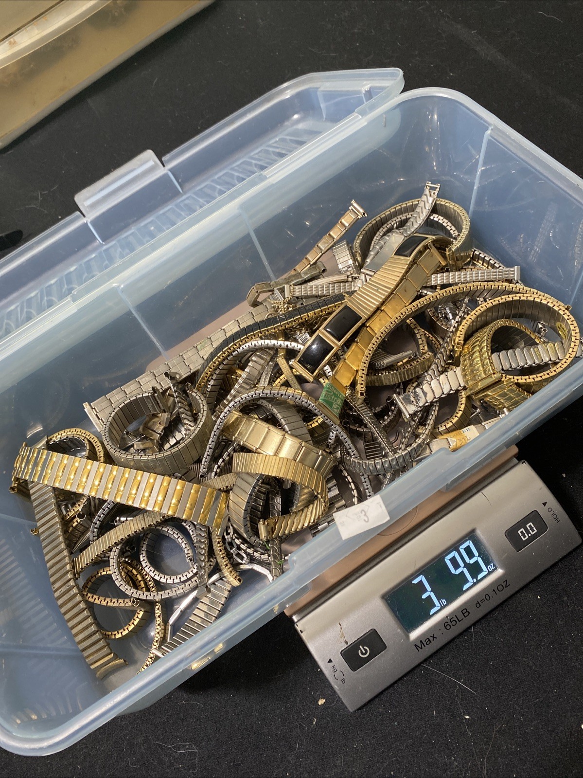 3lb Mix VINTAGE Watch Bracelet Band Stretch Lot Parts Or Repair