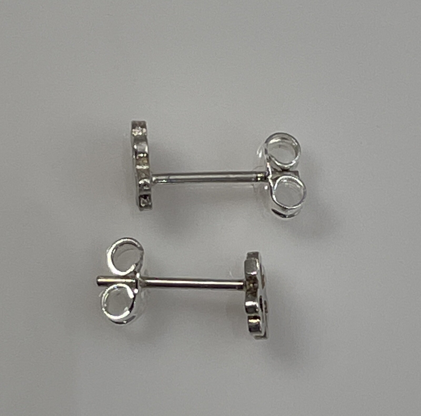 STERLING SILVER 925 Heart Clover Stud Earrings Jewelry