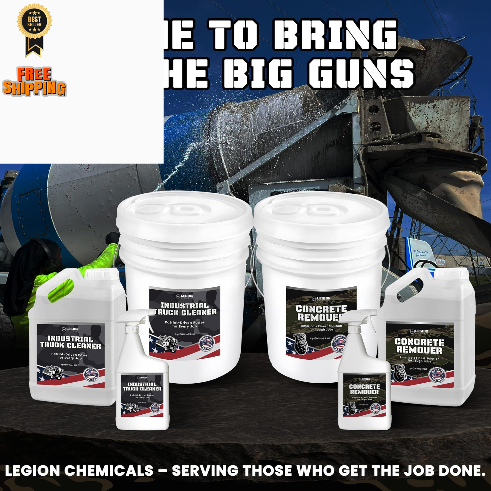 Legion Chemicals Heavy Concrete Remover – Dried 32 Fl Oz (Pack of 1)