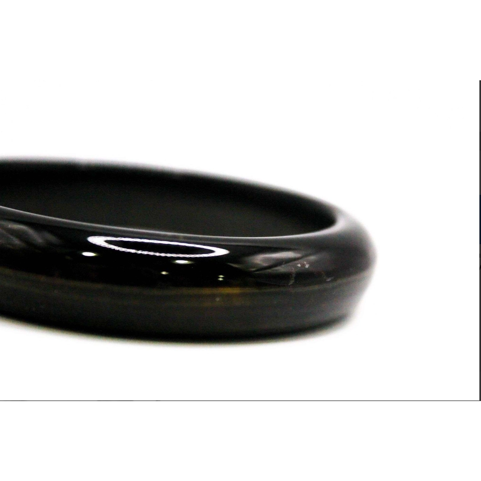 Excellent Burmese Stone Tigers Eye Green and Black Bangle Bracelet