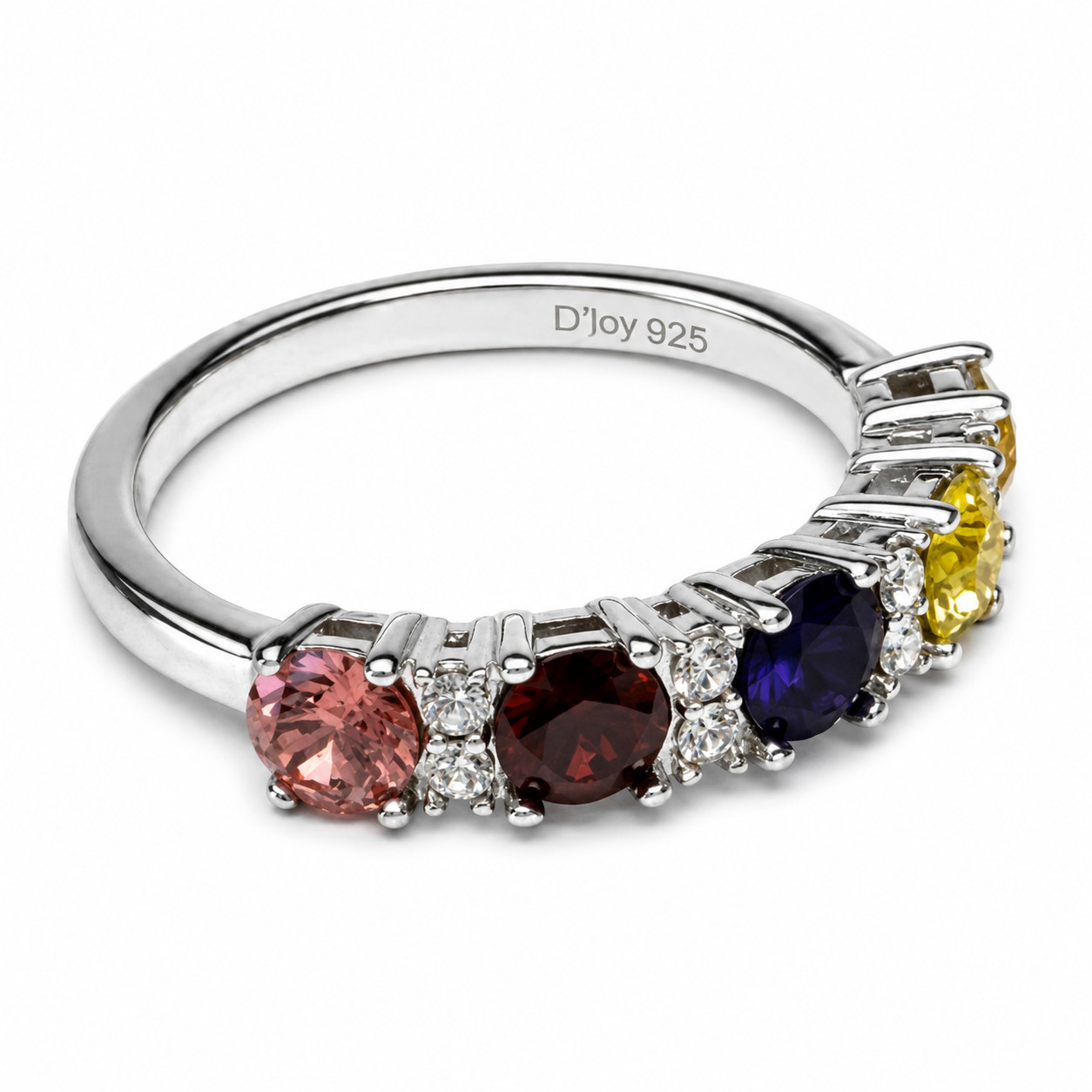 Swarovski Crystal Sunflower Multi Gemstone Ring Size 7 Sterling Silver 925 New