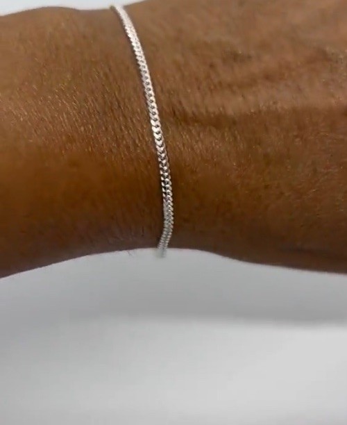 925 Sterling Silver 7” 2mm Curb Link Bracelet
