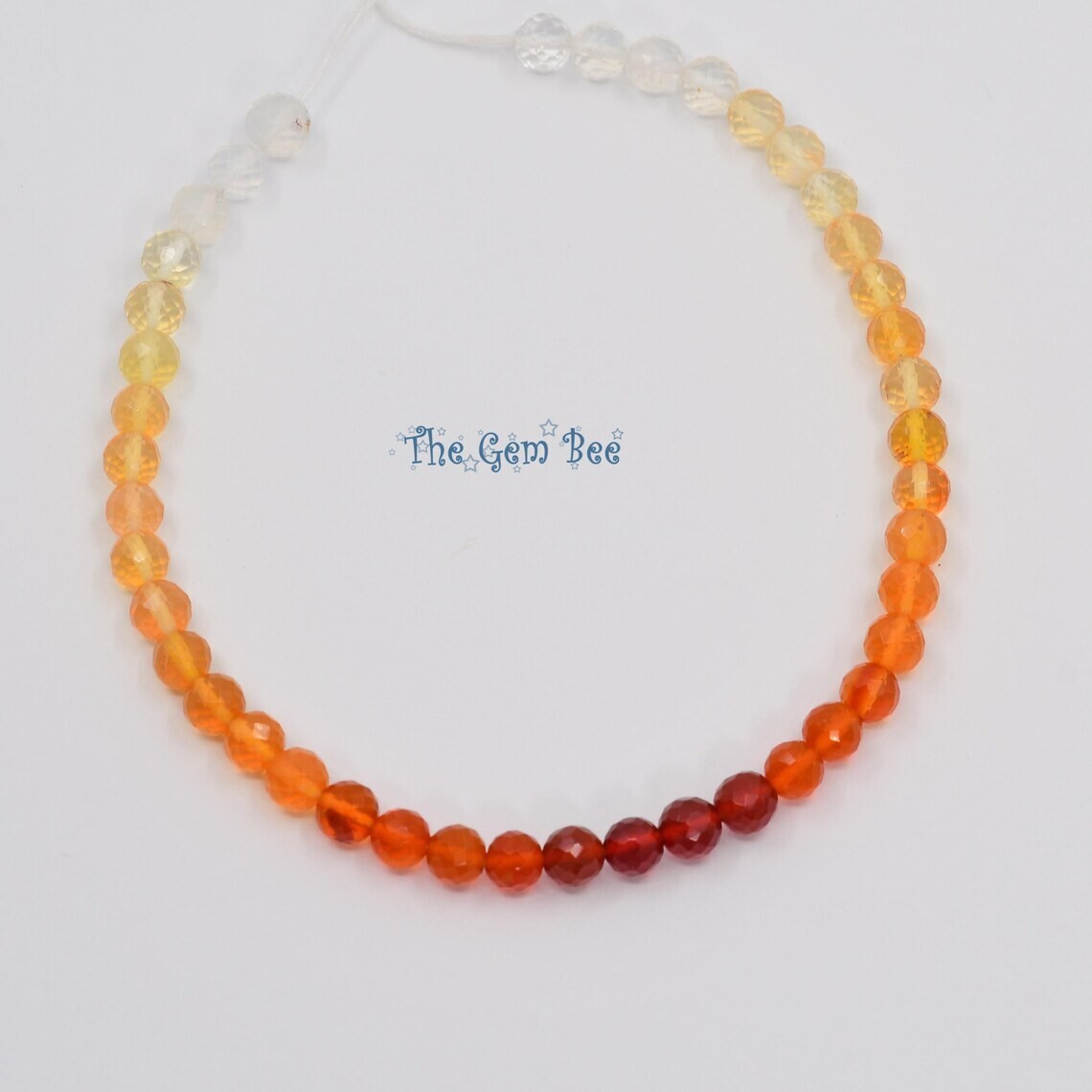 4.2mm Old Stock Shaded Mexican Fire Opal Faceted Round Rondelle Beads 6.5″ Str
