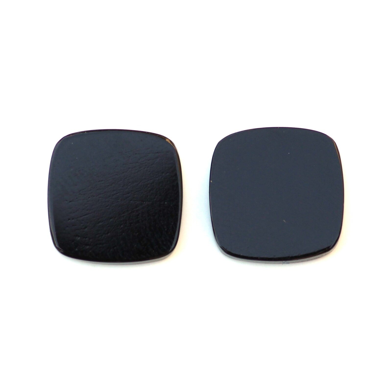 Natural Black Onyx Cushion Bothside Flatback 10mm To 25mm Loose Gemstone