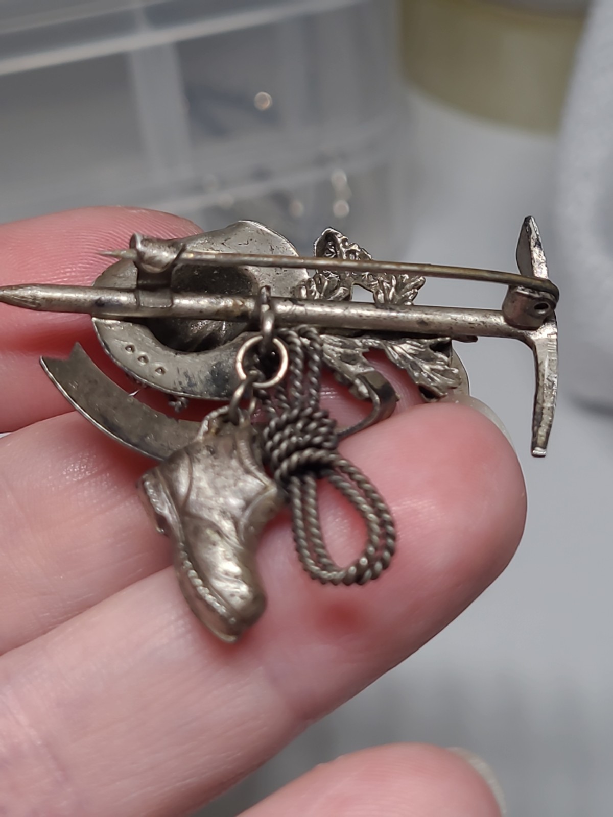 This is a vintage Interlaken, Switzerland souvenir brooch from the 1960s.