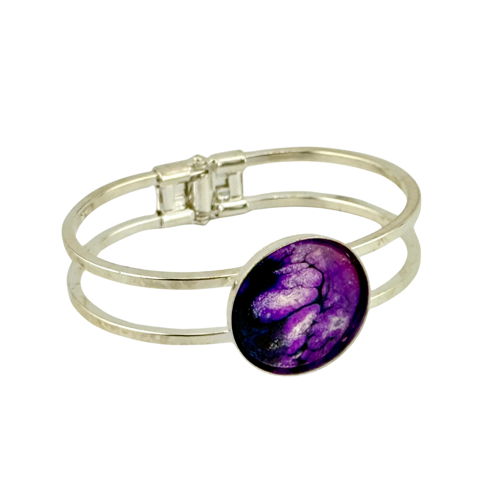 Silver Bracelet Handmade “Twilight Purple” Spring Style