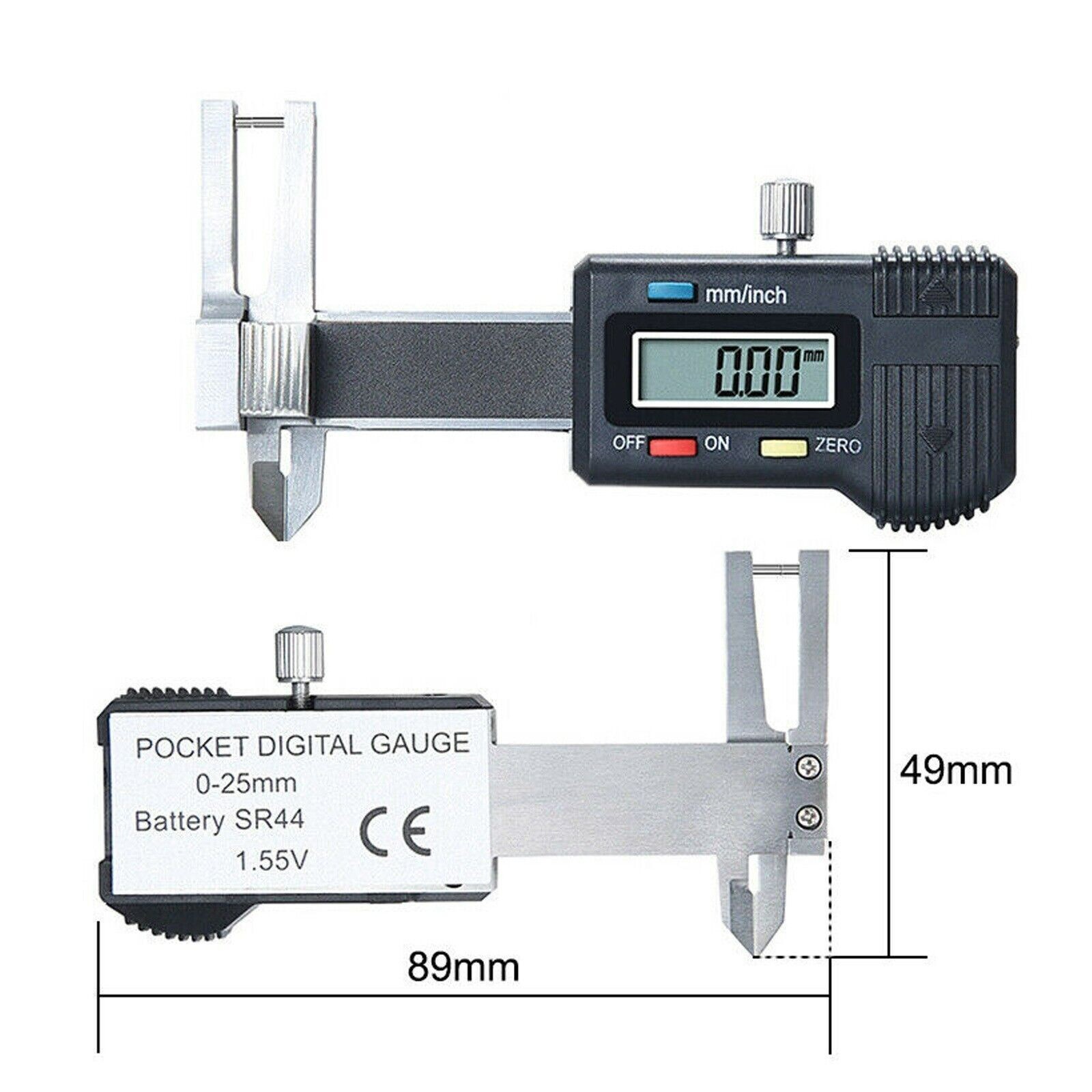 Digital LCD Jewelry Caliper Measuring Tool For Pearl Diameter Thickness 0-25mm